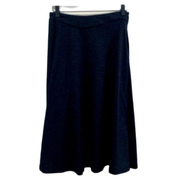 KATE KASEN Circle Skirt Midi Women’s Small Dark Gray Cotton Spandex Side Zipper. - Picture 1 of 13